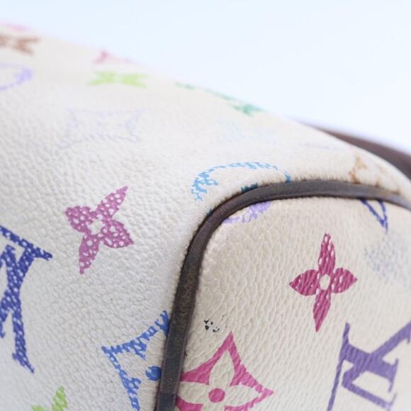 LOUIS VUITTON Monogram Multicolor Mini Speedy Hand Bag White M92645 - Picture 14 of 16